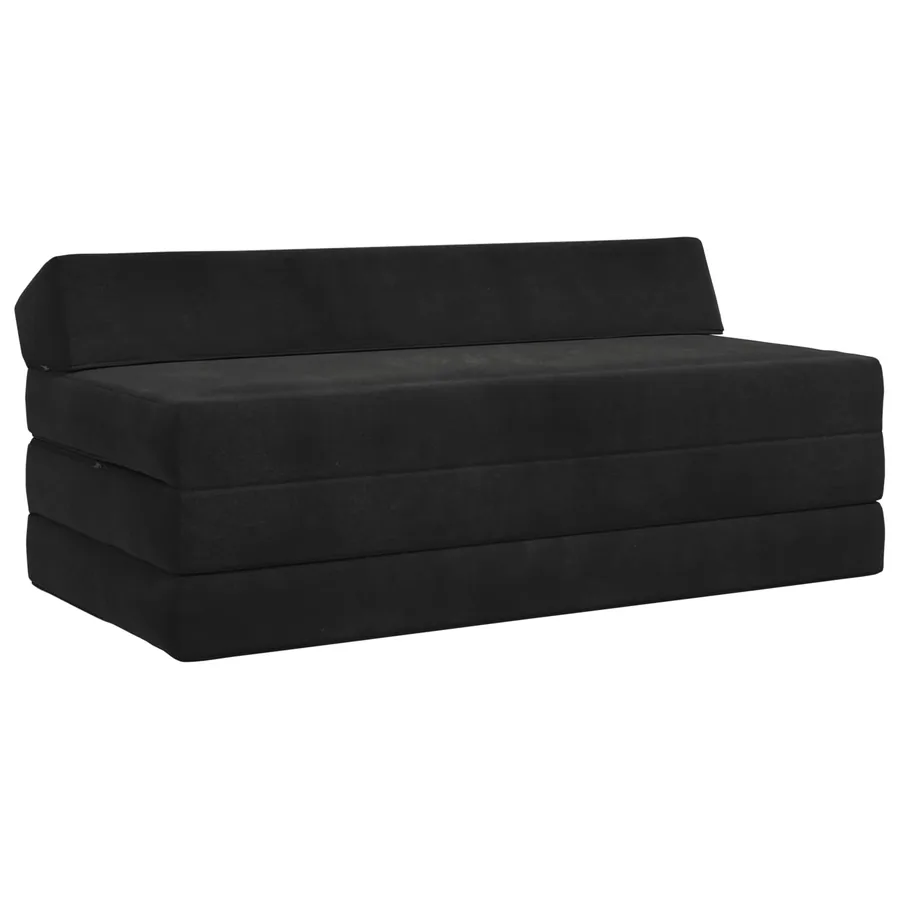 Canapé-lit pliable Noir 120 x 60 x 49 cm Tissu
