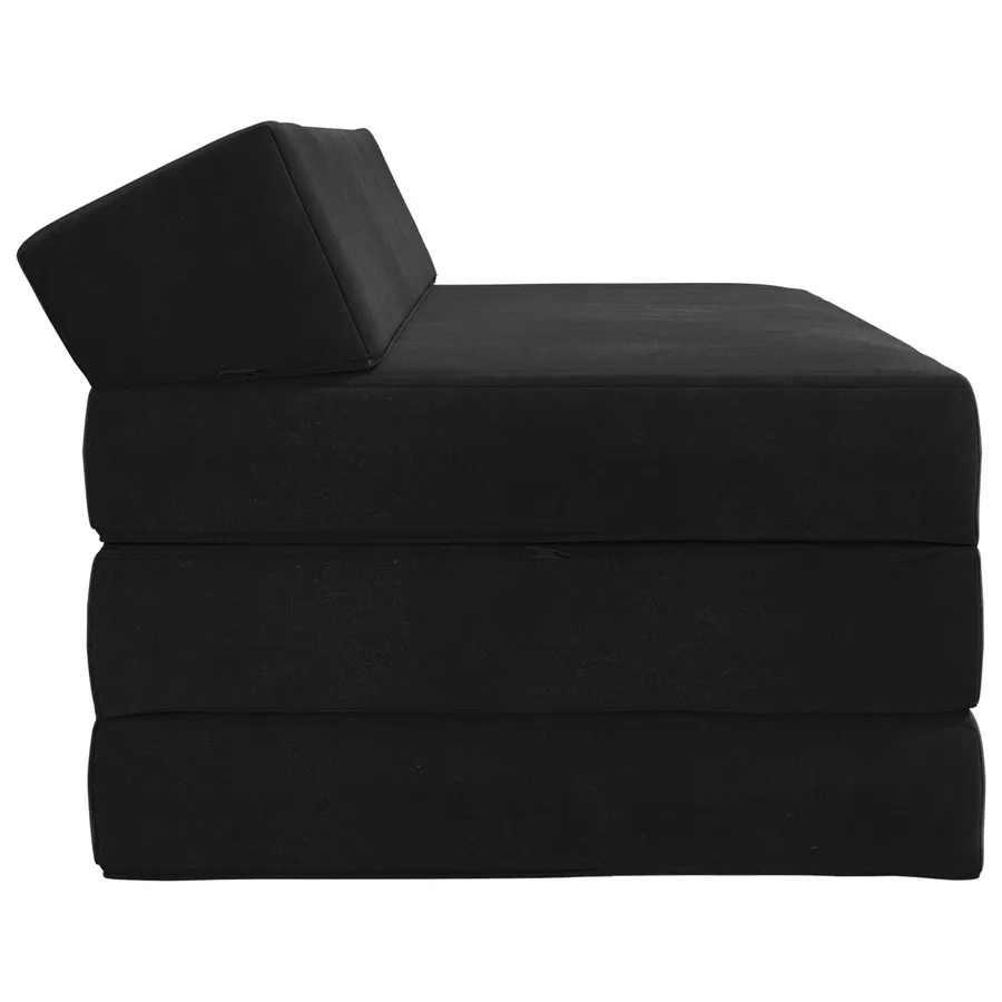 Canapé-lit pliable Noir 120 x 60 x 49 cm Tissu - 3