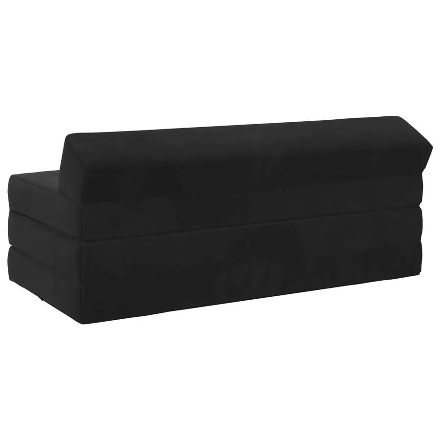Canapé-lit pliable Noir 120 x 60 x 49 cm Tissu - 4