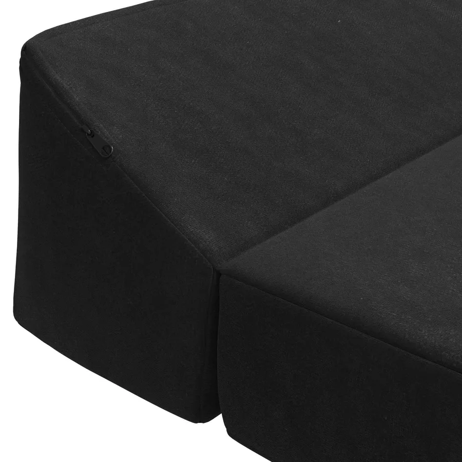 Canapé-lit pliable Noir 120 x 60 x 49 cm Tissu - 5