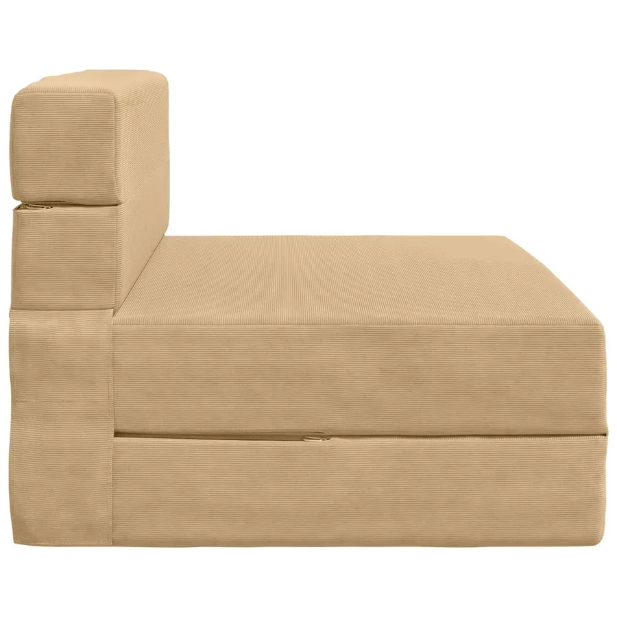 Canapé-lit pliable Vert Gris 70 x 80 x 60 cm Tissu - 4