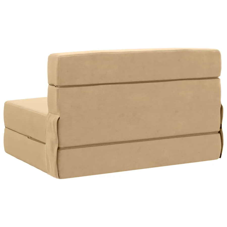 Canapé-lit pliable Vert Gris 70 x 80 x 60 cm Tissu - 5