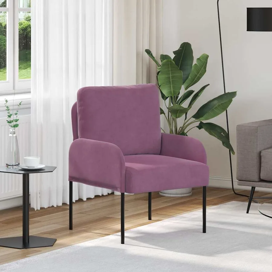 Canapés avec coussin 55cm Pourpre Contreplaqué