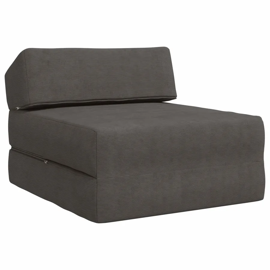 Canapé-lit pliable Gris foncé 60 x 70 x 41 cm Tissu - 2