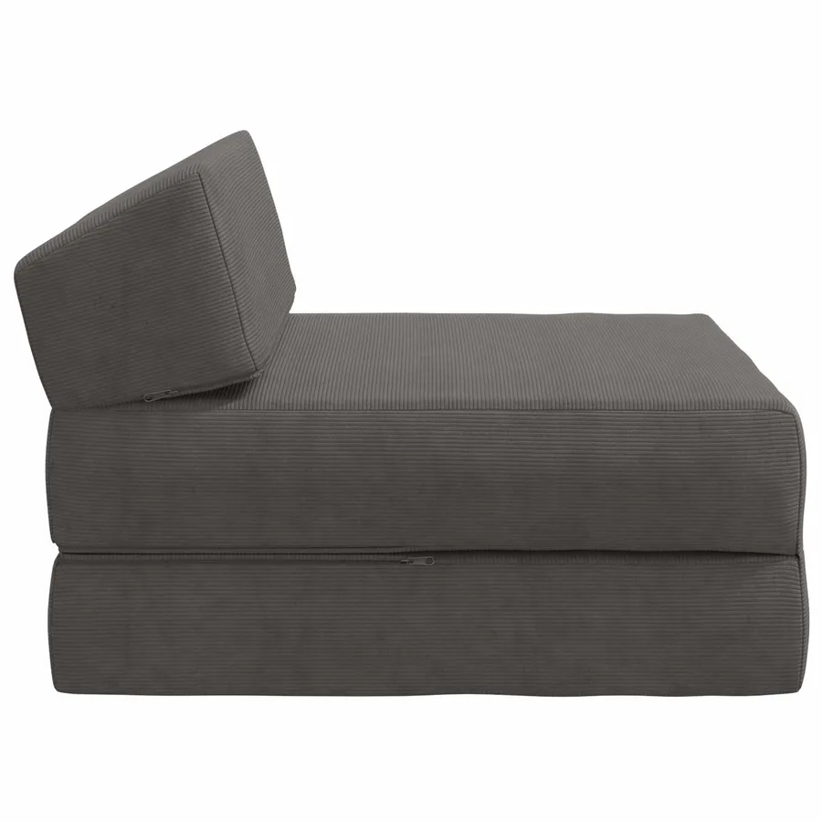 Canapé-lit pliable Gris foncé 60 x 70 x 41 cm Tissu - 4
