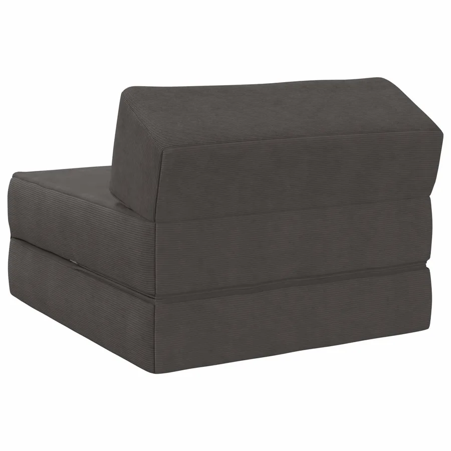 Canapé-lit pliable Gris foncé 60 x 70 x 41 cm Tissu - 5