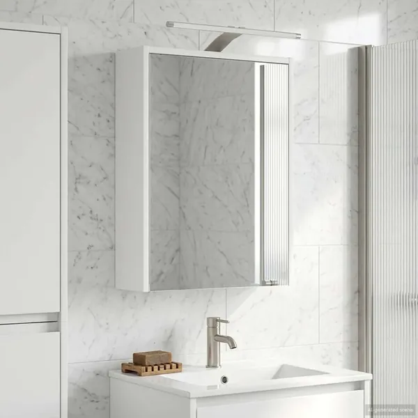 Armoire Miroir de Salle de Bain Blanc 43 x 16 x 62.5 cm