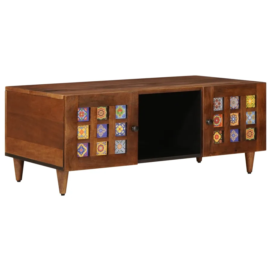 Table basse Marron 100 x 54 x 40 cm Bois de mangue massif - 2