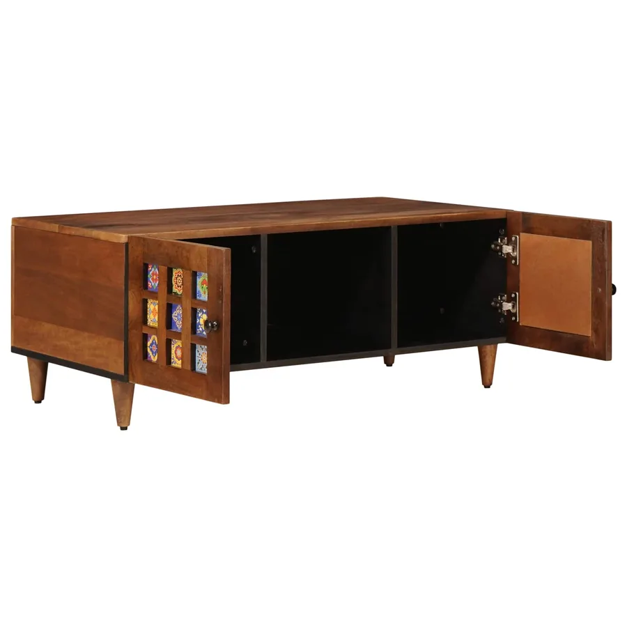 Table basse Marron 100 x 54 x 40 cm Bois de mangue massif - 3