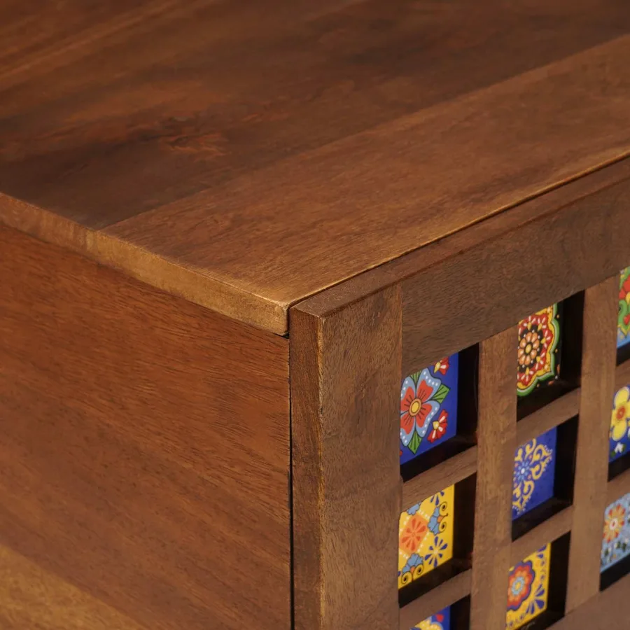 Table basse Marron 100 x 54 x 40 cm Bois de mangue massif - 7