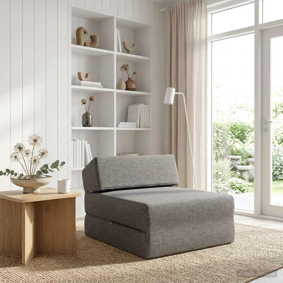 Canapé-lit pliable Gris clair 60 x 70 x 41 cm Tissu