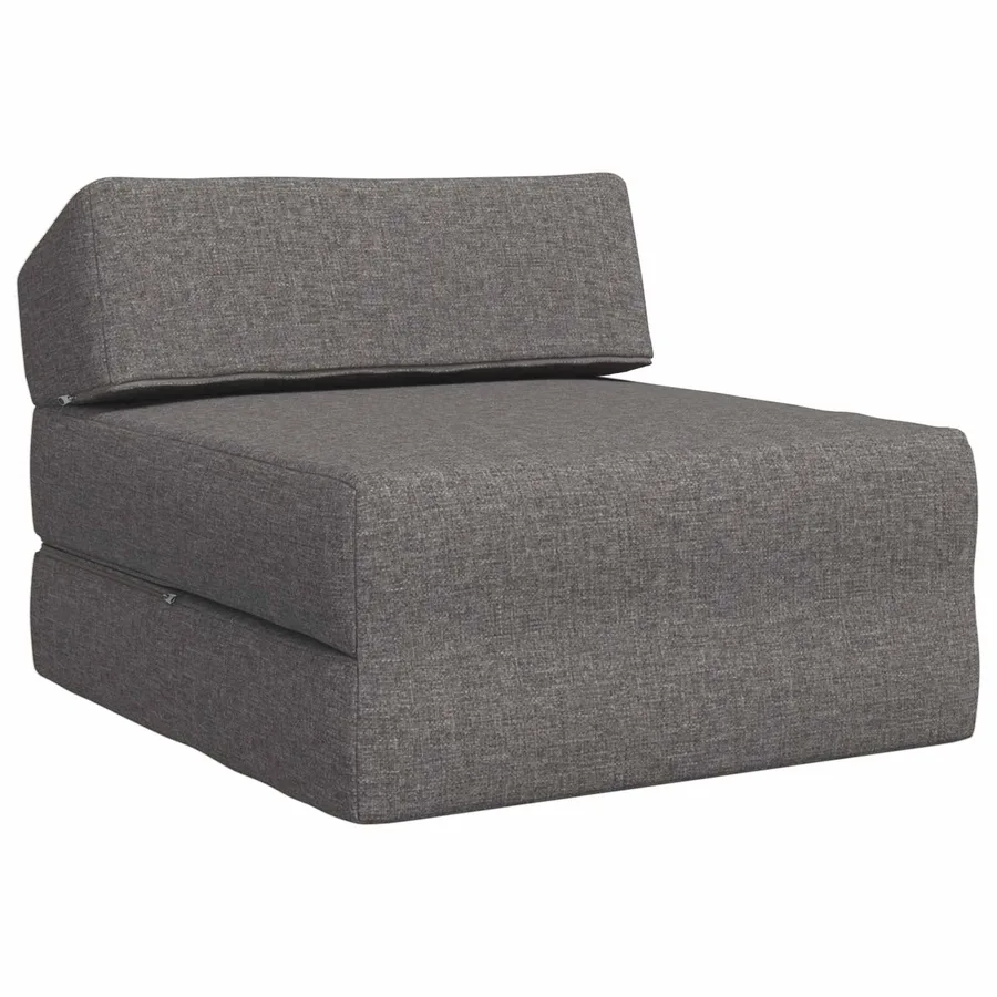 Canapé-lit pliable Gris clair 60 x 70 x 41 cm Tissu - 2