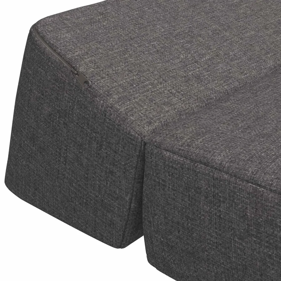 Canapé-lit pliable Gris clair 60 x 70 x 41 cm Tissu - 6