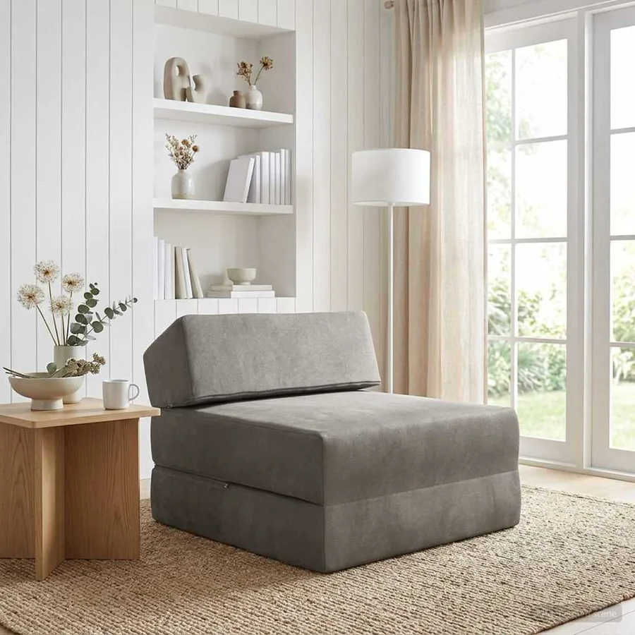 Canapé-lit pliable Gris clair 60 x 70 x 41 cm Tissu