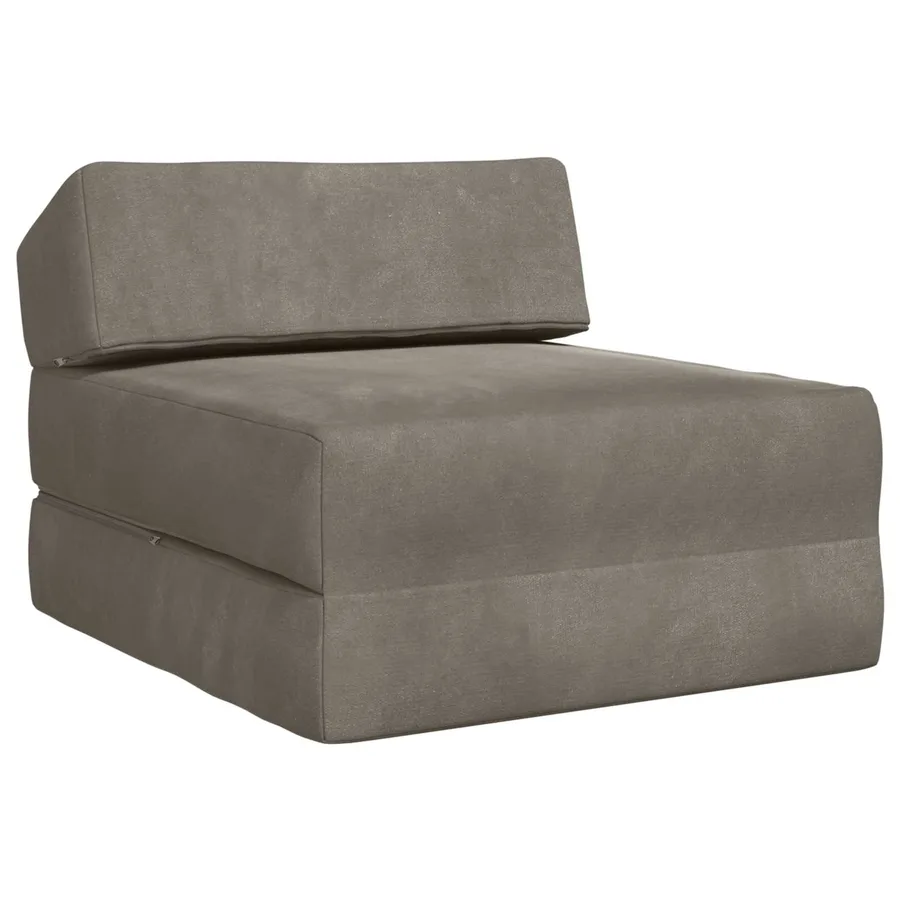 Canapé-lit pliable Gris clair 60 x 70 x 41 cm Tissu - 2