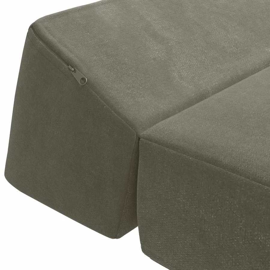 Canapé-lit pliable Gris clair 60 x 70 x 41 cm Tissu - 6