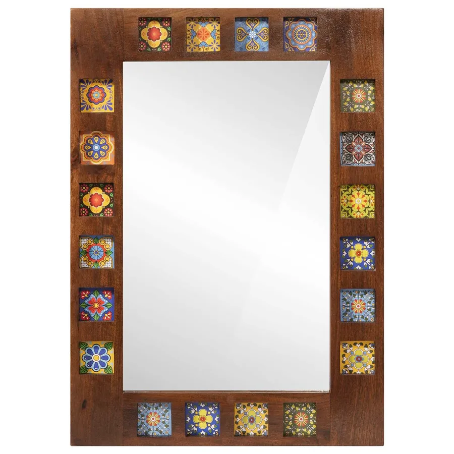 Miroir de salle de bain avec stockage Noyer 50 x 70 x 2,5 cm - 3