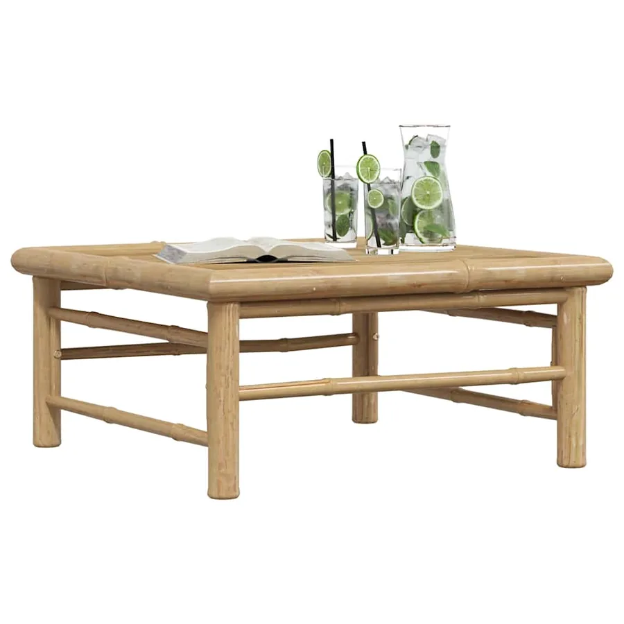 Table de jardin 65x65x30 cm Bambou - 4