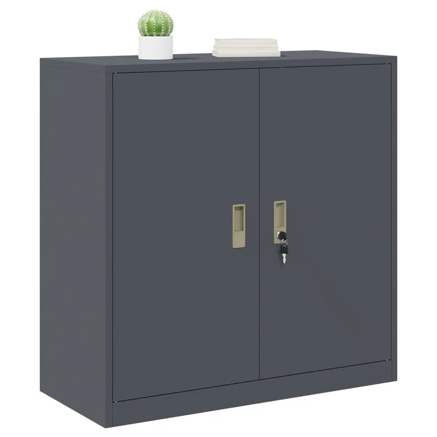 Armoire de rangement Anthracite 90 x 40 x 90 cm Acier - 3
