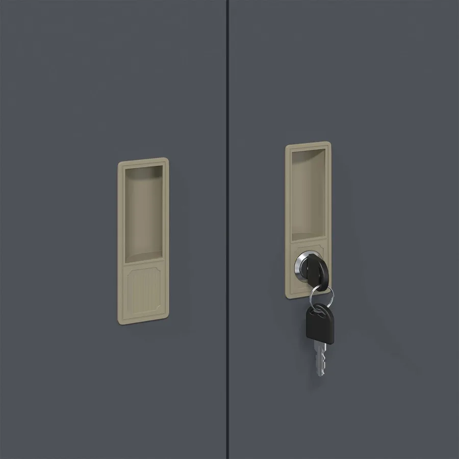 Armoire de rangement Anthracite 90 x 40 x 90 cm Acier - 9