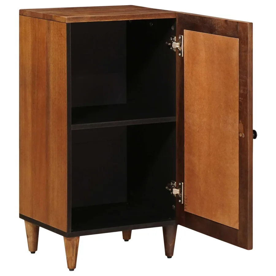 Buffet avec porte Noyer 40 x 33 x 75 cm Bois de mangue massif - 3