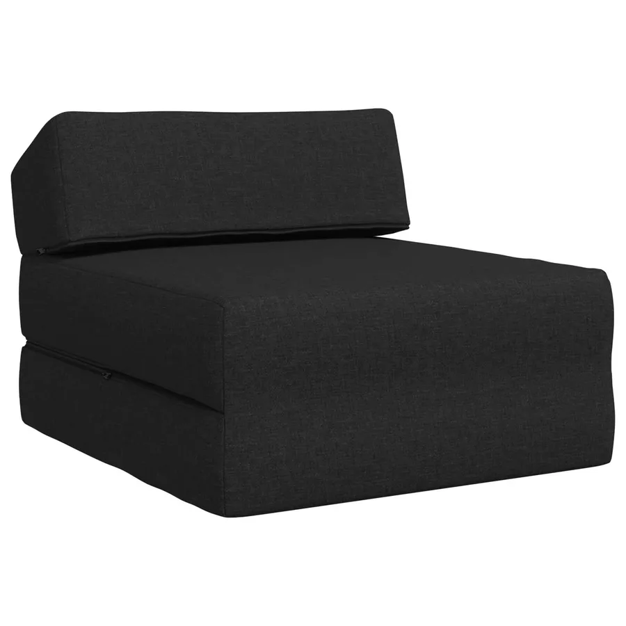 Canapé-lit pliable Noir 60 x 70 x 41 cm Tissu - 2