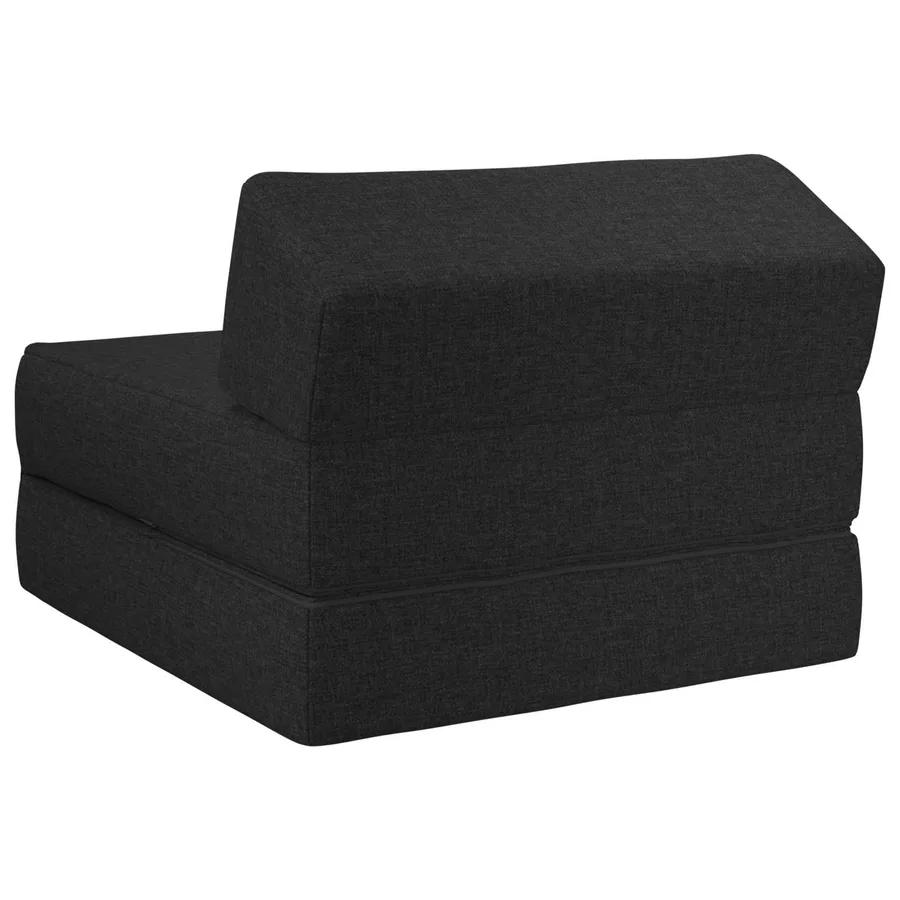 Canapé-lit pliable Noir 60 x 70 x 41 cm Tissu - 5