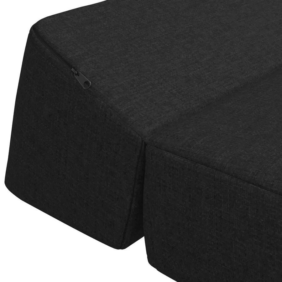 Canapé-lit pliable Noir 60 x 70 x 41 cm Tissu - 6