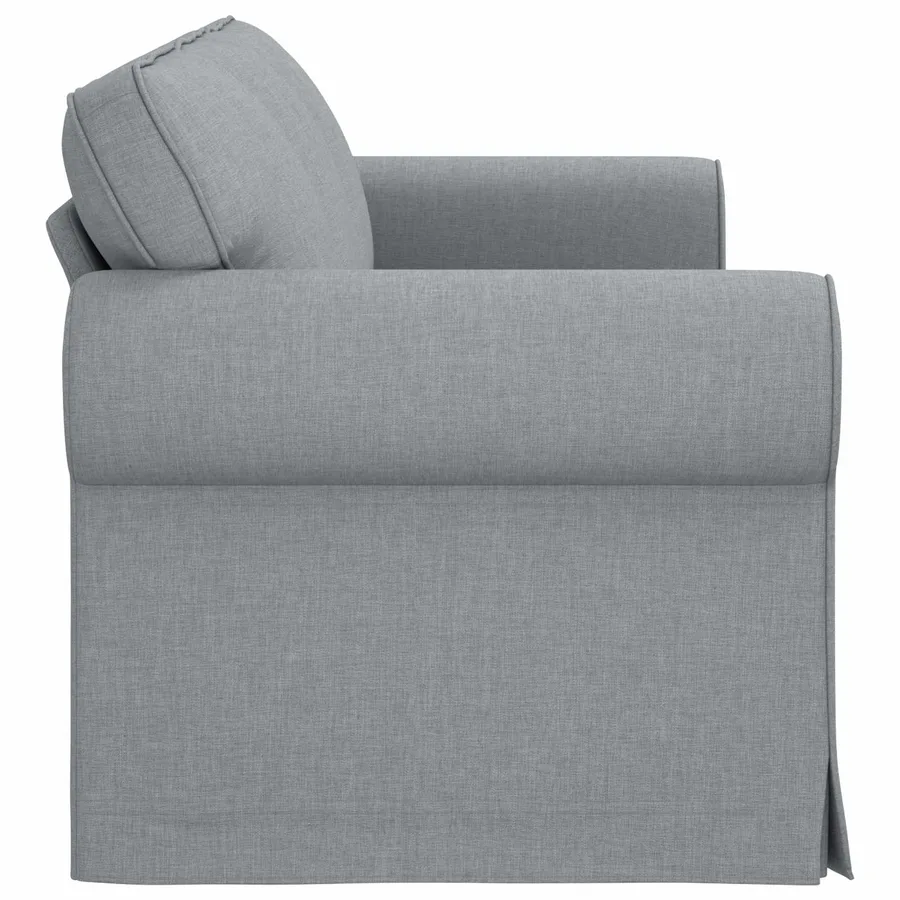 Canapé Gris clair 215 x 82 x 80 cm tissu - 5