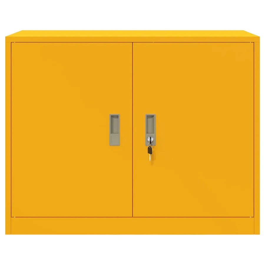 Armoire de rangement Jaune moutarde 90 x 40 x 70 cm Acier - 6