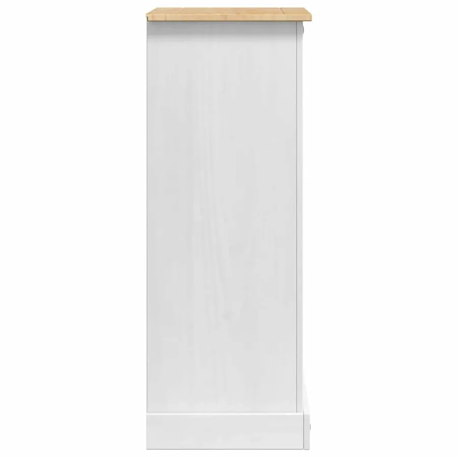 Table de chevet Corona Blanc 53 x 39 x 103 cm Pin massif - 7
