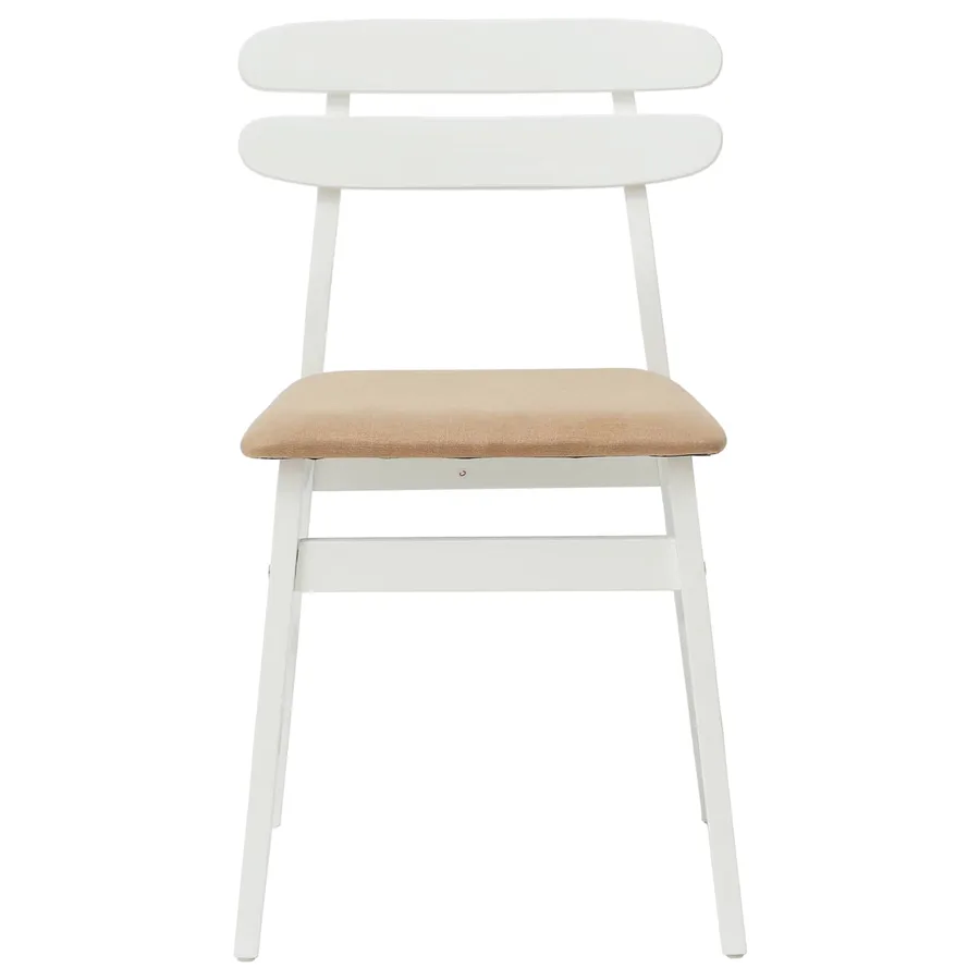 Chaise de salle à manger 2 pcs Blanc et marron - 5