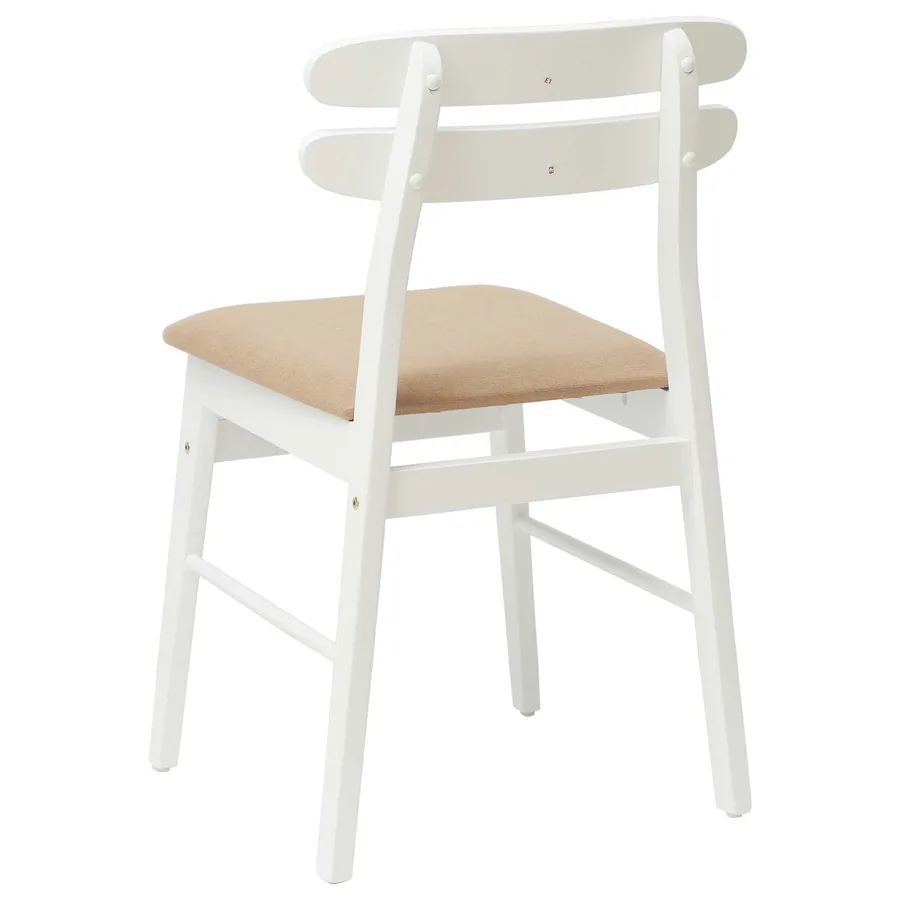 Chaise de salle à manger 2 pcs Blanc et marron - 7