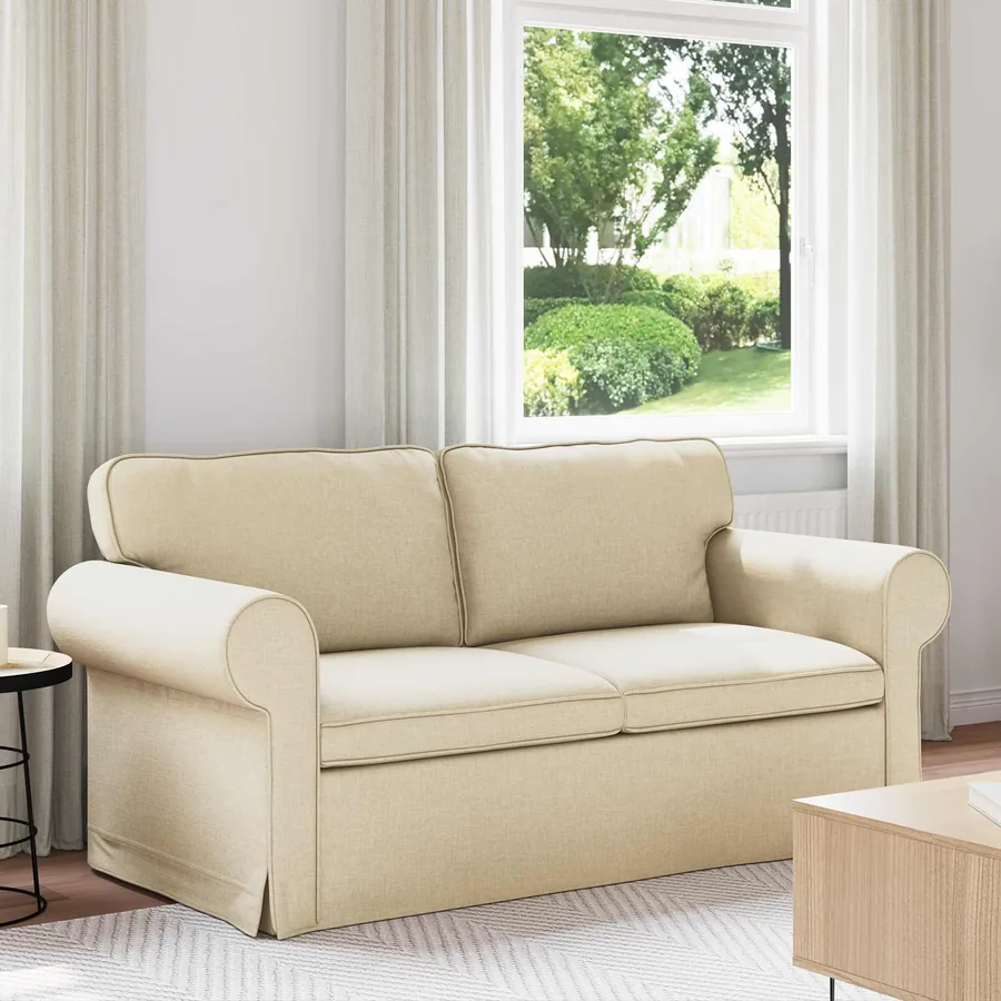 Canapé Crème 175 x 82 x 80 cm tissu