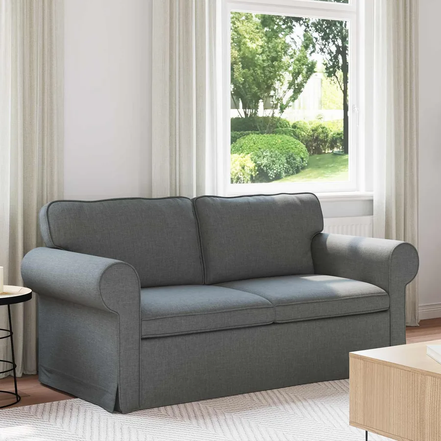 Canapé Gris foncé 175 x 82 x 80 cm tissu