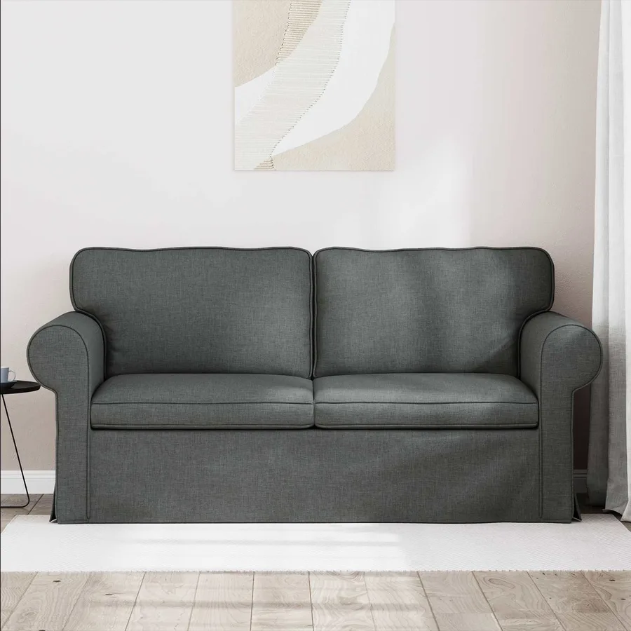 Canapé Gris foncé 175 x 82 x 80 cm tissu - 3