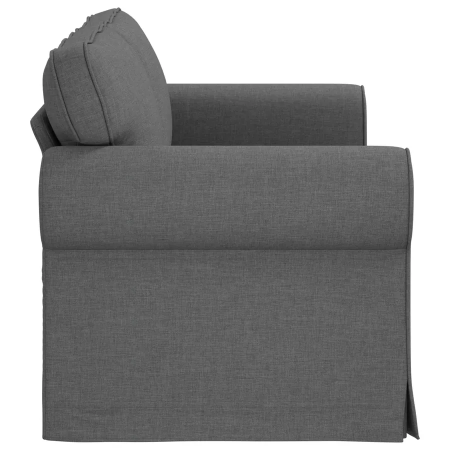 Canapé Gris foncé 175 x 82 x 80 cm tissu - 5