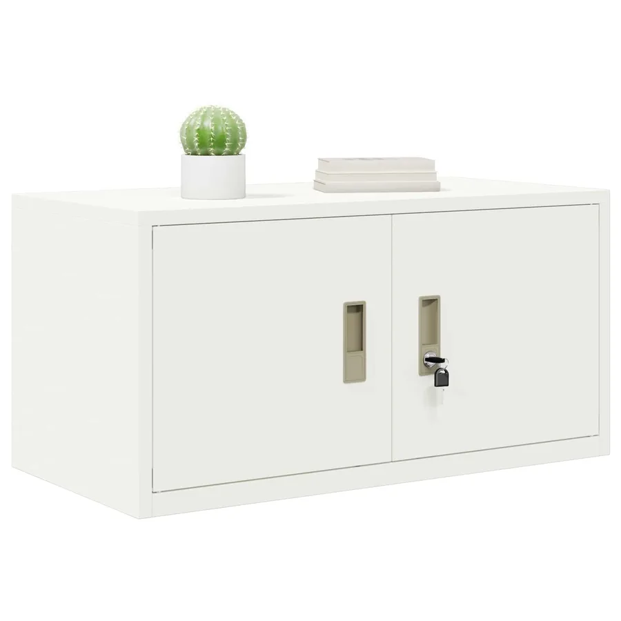 Armoire de rangement Blanc 80 x 40 x 40 cm Acier - 3