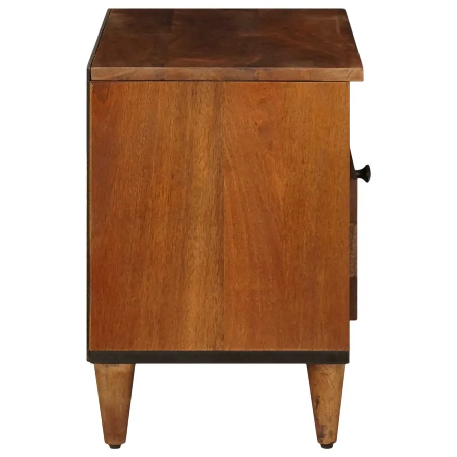 Meuble TV Noyer 80 x 33 x 46 cm Bois de mangue massif - 5
