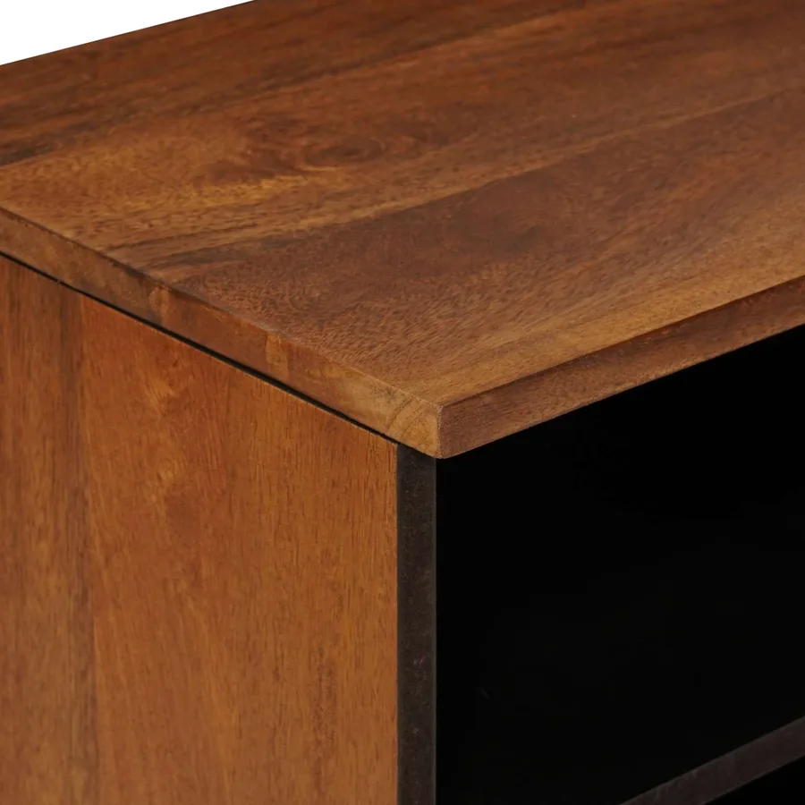 Meuble TV Noyer 80 x 33 x 46 cm Bois de mangue massif - 7