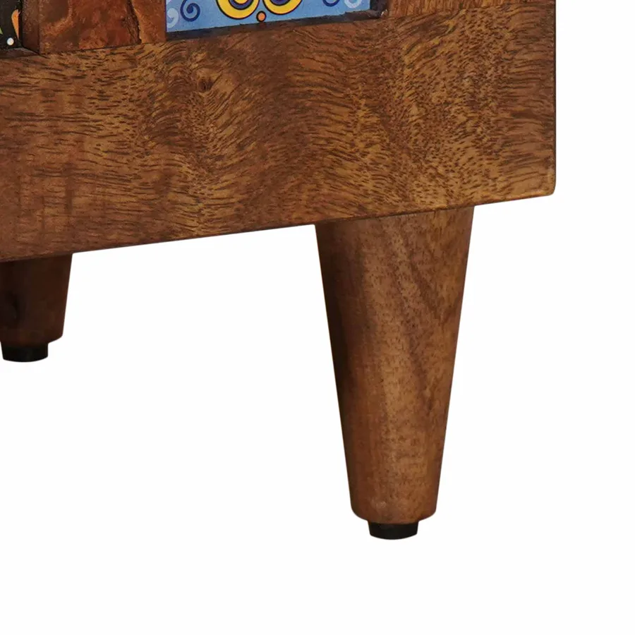 Meuble TV Noyer 80 x 33 x 46 cm Bois de mangue massif - 9