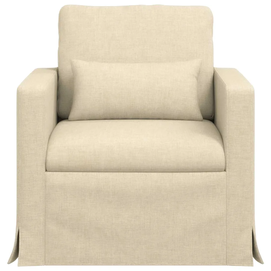 Canapé Crème 78 x 78 x 80 cm tissu - 4