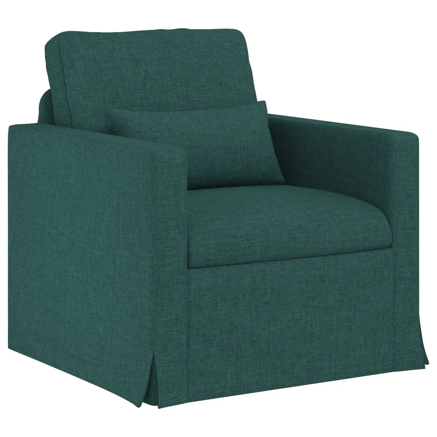 Canapé Vert foncé 78 x 78 x 80 cm tissu - 2
