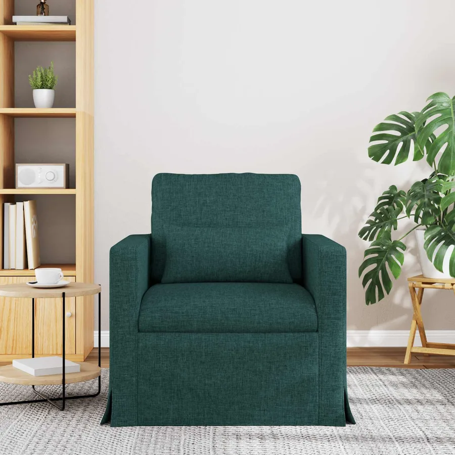 Canapé Vert foncé 78 x 78 x 80 cm tissu - 3