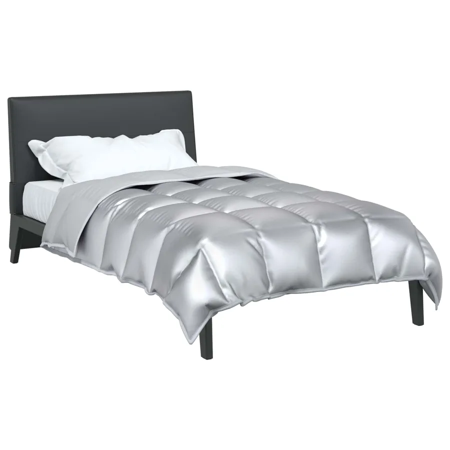 Duvet d'hiver Argenté 140 x 220 cm Satin et Microfibre - 3