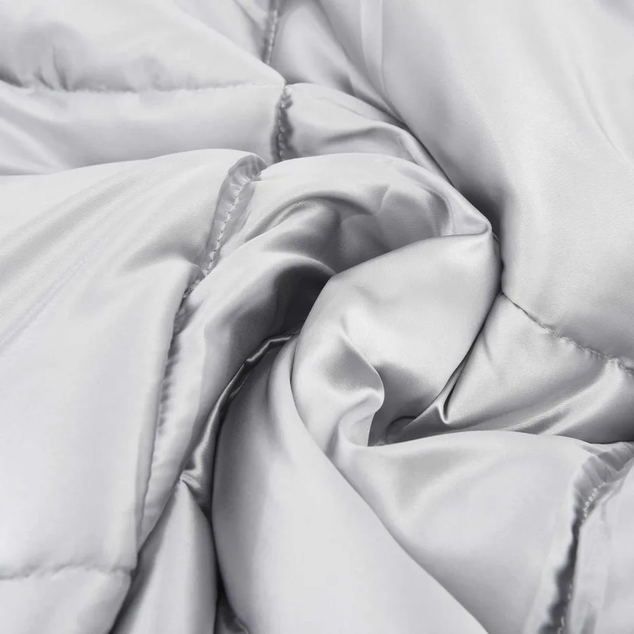 Duvet d'hiver Argenté 140 x 220 cm Satin et Microfibre - 6