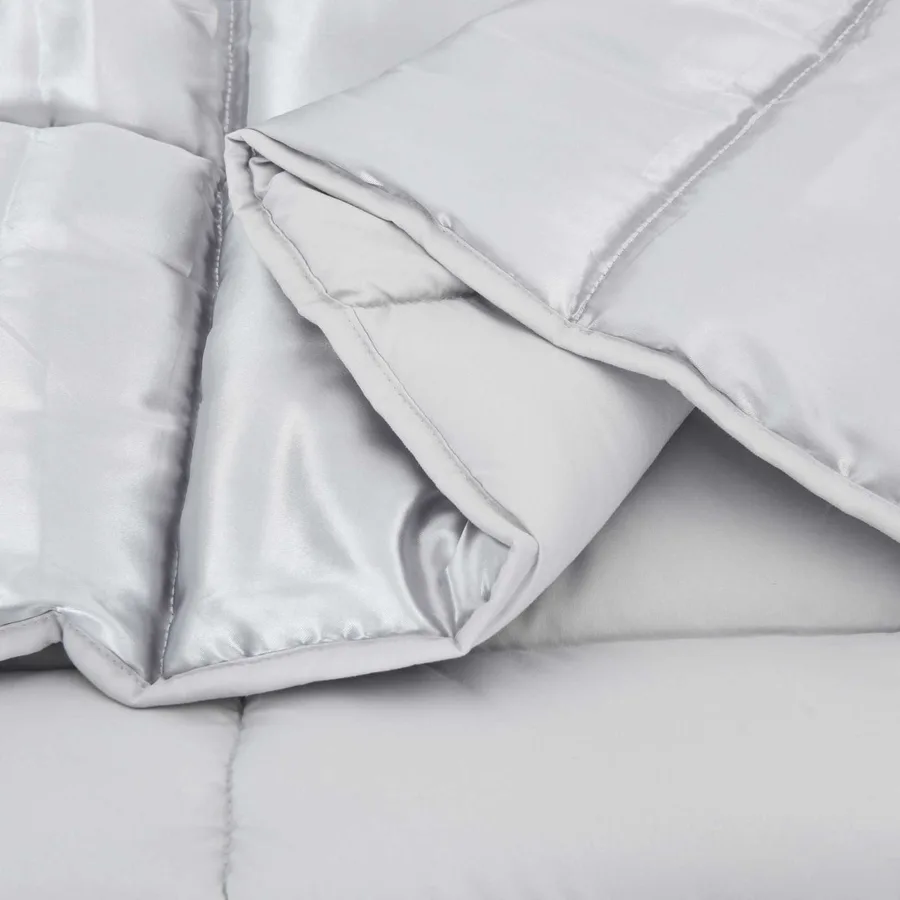 Duvet d'hiver Argenté 200 x 240 cm Satin et Microfibre - 5