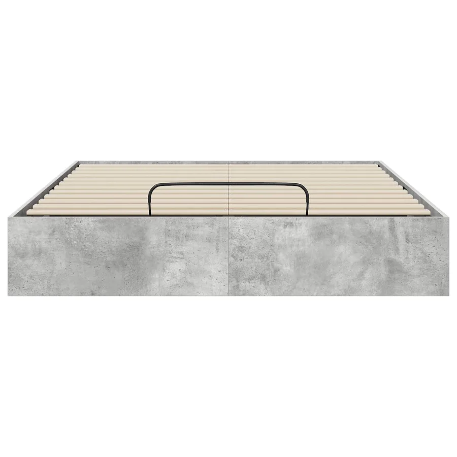 Cadre de lit ottoman Gris Béton 150 x 200 cm Bois d’ingénierie - 5