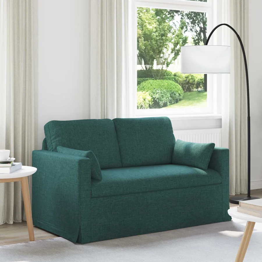 Canapé Vert foncé 139 x 78 x 80 cm tissu