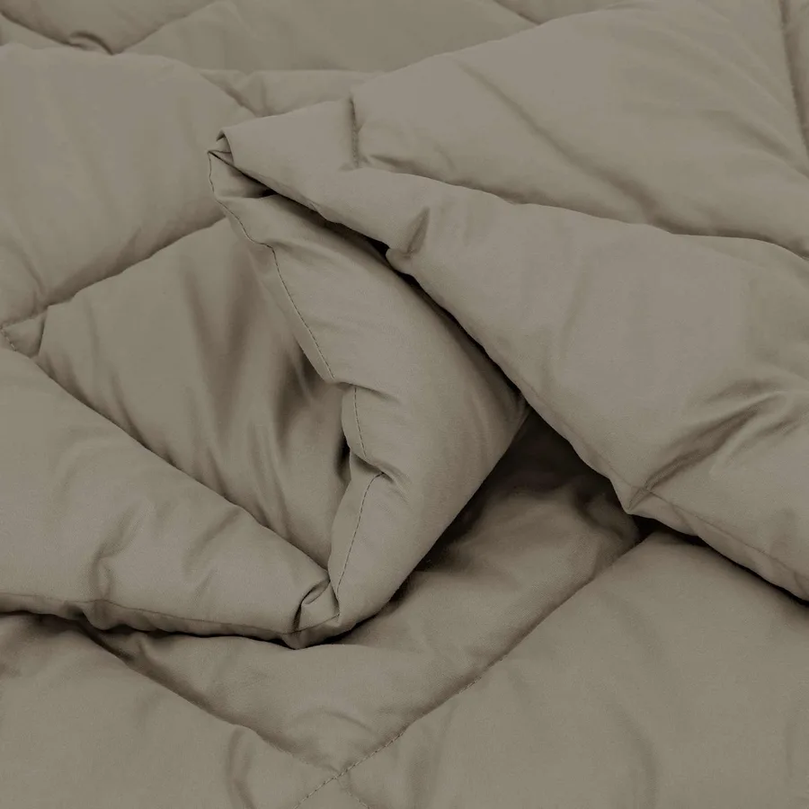 Duvet d'été simple Gris clair 200 x 155 cm Microfibre - 5